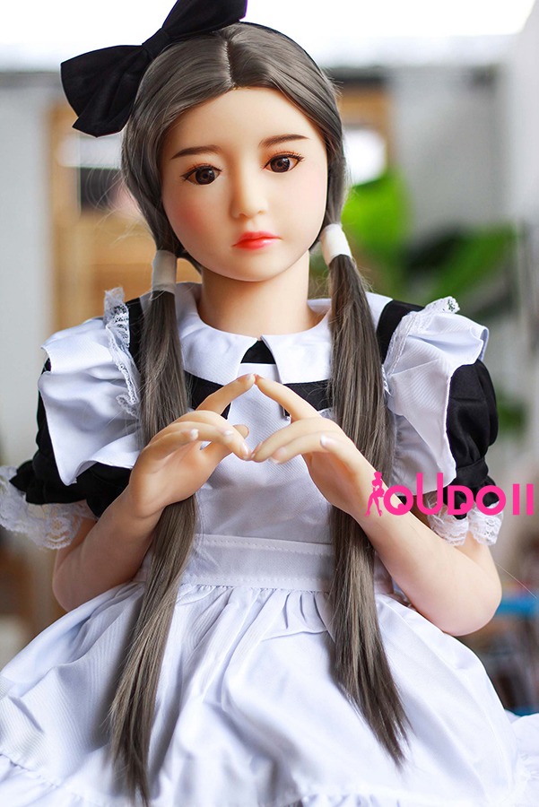 Maid doll-Cute Flat Breasted Student Mini Sex Doll Hellen 128cm 4ft 1-05