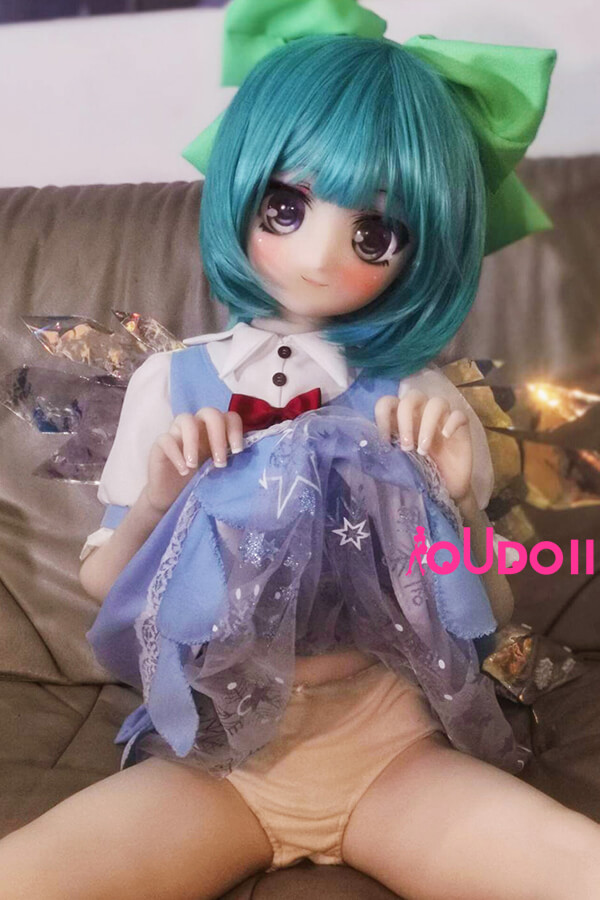 anime nimi doll-Blue Hair Cute Anime Mini Sex Doll Aletha 135cm 4ft 4-02