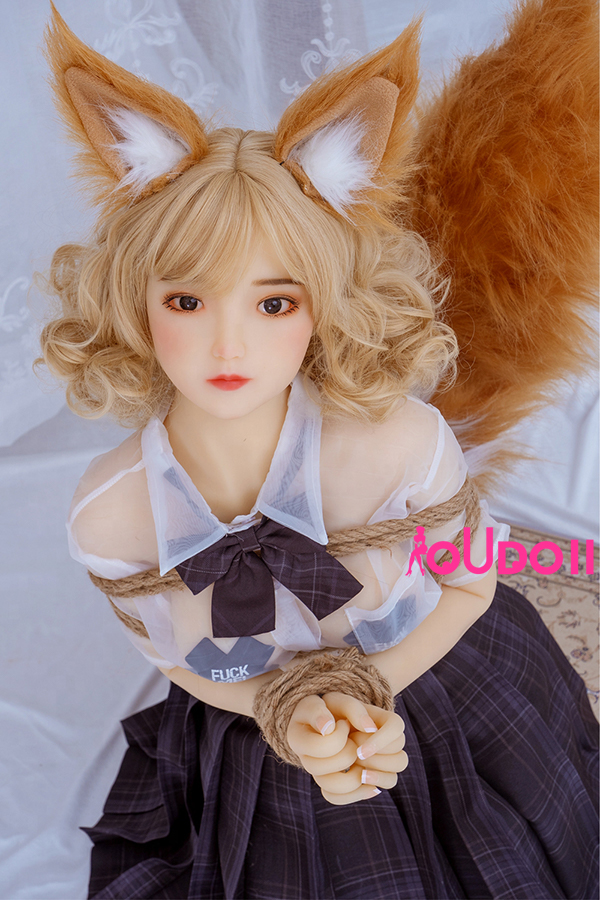 Fox Cute Small Breast Silicone Mini Sex Doll Aleena 130cm