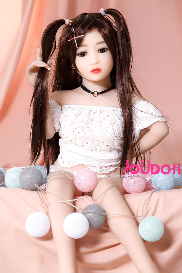 Full body sex doll-Youngest Flat Chested Mini Sex Girl Delois 100cm 3ft 2-01