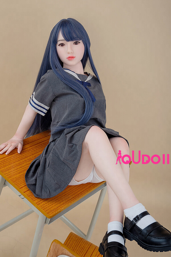 Silicone Sex Doll-Blue Long Hair Silicone Small Sex Doll Lillian 130cm 4ft 2-04