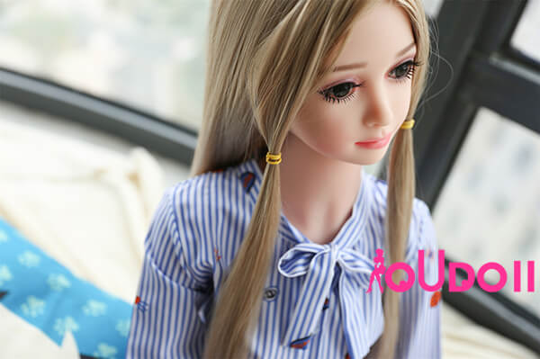 anime bjd doll-Blonde Small Breasts Sexy Mini Sex Doll Harriet 105cm 3ft 4-06