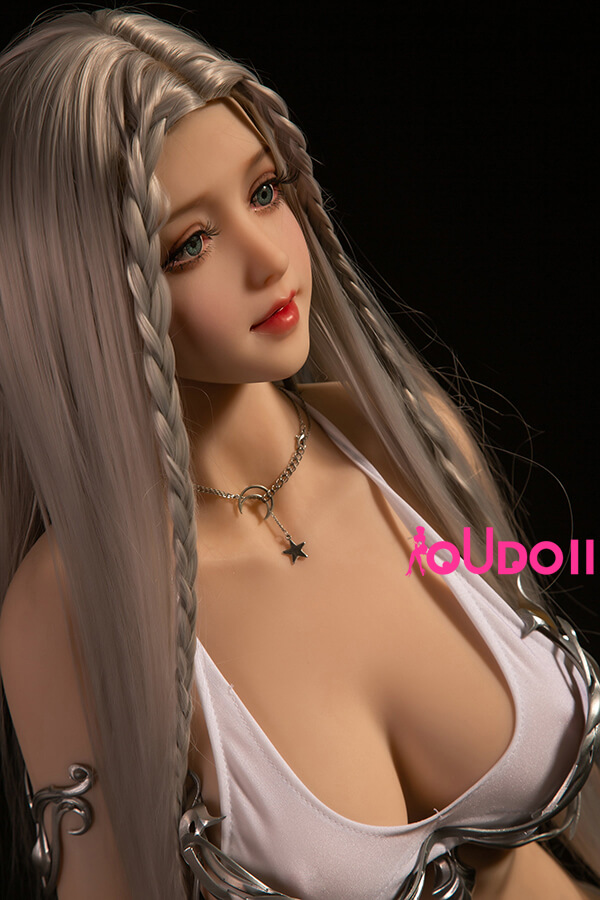 Mini sex doll-White Hair Big Breasts Sexy Petite Sex Doll Davina 125cm 4ft 1-01