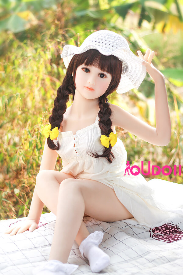 TPE sex doll-Cute Twin Ponytail Mini Sex Girl Sevyn 120cm 3ft 9-04